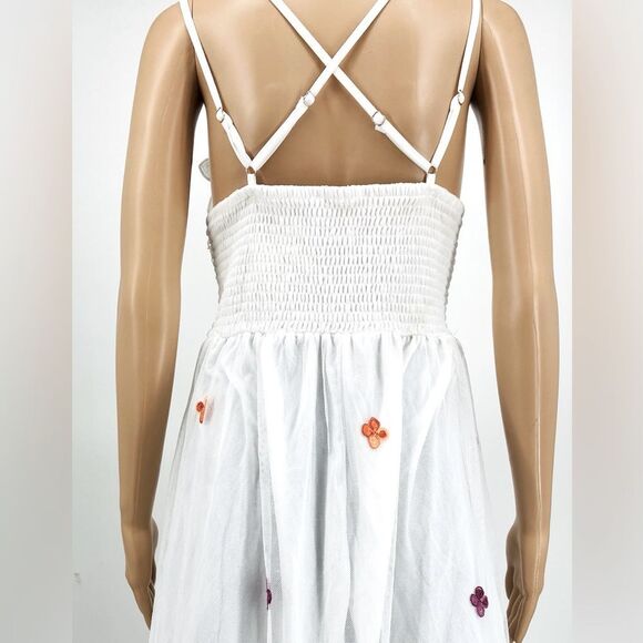 Rebellion Again White Lace Embroidered Maxi Dres XL - Picture 5 of 10